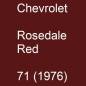 Preview: Chevrolet, Rosedale Red, 71 (1976).